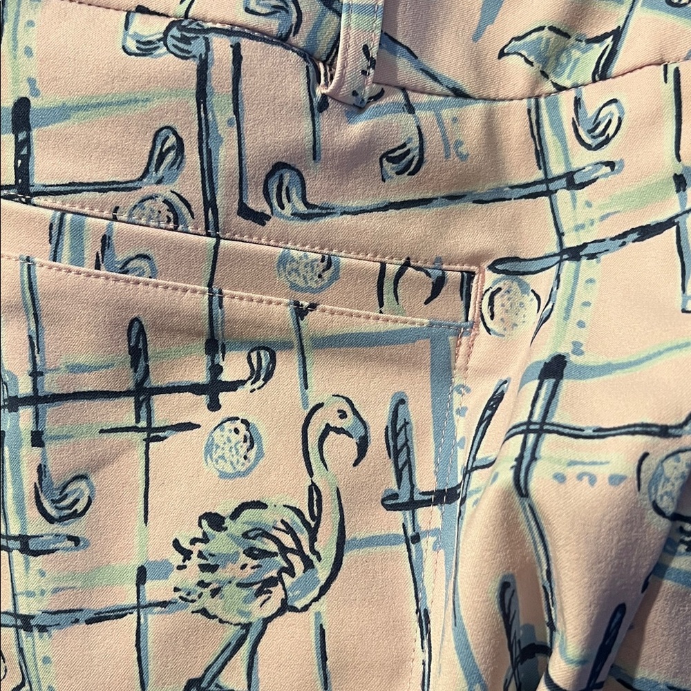 Lily Pulitzer Luxletic Talk Birdie to Me Pink Flamingo Women’s Golf Shorts 10 - Picture 9 of 10